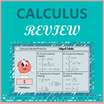 Preview of Calculus Review End of Year - Digital Practice - 35 Problems