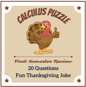 Preview of Calculus Thanksgiving Review Puzzle