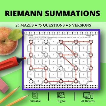 Preview of Calculus: Riemann Summations Maze Activity