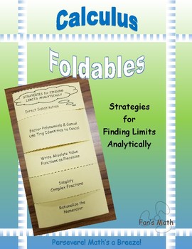 Preview of Calculus Foldable 1-1: Strategies for Finding Limits Analytically