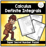 Calculus Super Secret Number Puzzle Definite Integrals