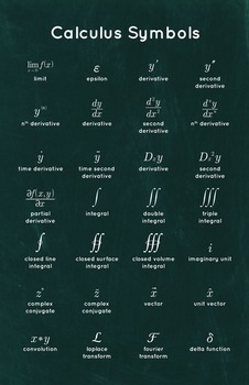 different calculus symbols meanings