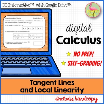 Preview of Calculus Tangent Lines Local Linearity for Google™ Distance Learning
