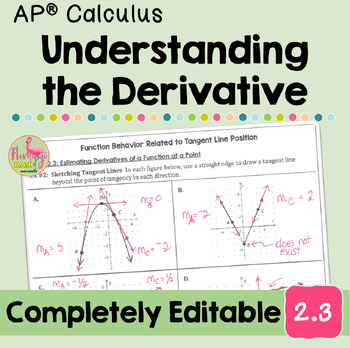 Preview of Understanding the Derivative (Unit 2 Calculus)