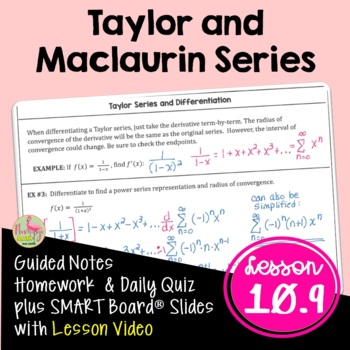 Preview of Taylor and Maclaurin Series (BC Calculus - Unit 10)