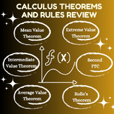 Calculus Theorems Review Worksheet