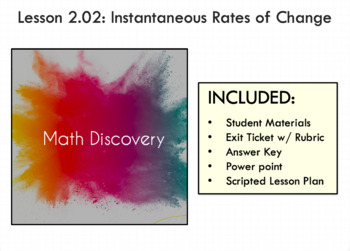 Preview of Calculus - Unit 02 - Lesson 02 - Instantaneous Rates of Change