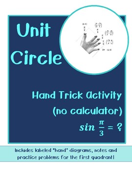 Preview of Calculus Unit Circle Hand Trick Activity (Evaluate Trigonometric Exp by "hand")