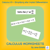 Calculus VII - Simplifying after Implicit Differentiation