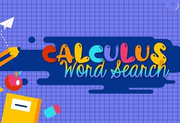 Preview of Calculus Vocabulary Word Search