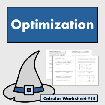 optimization problems calculus worksheet