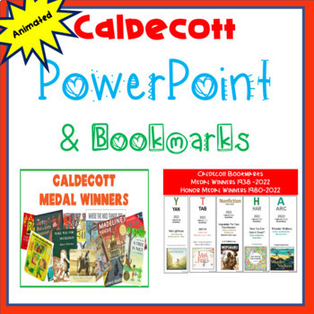 Preview of Caldecott Medal Presentation & Caldecott Printable Bookmarks 2024 UPDATED