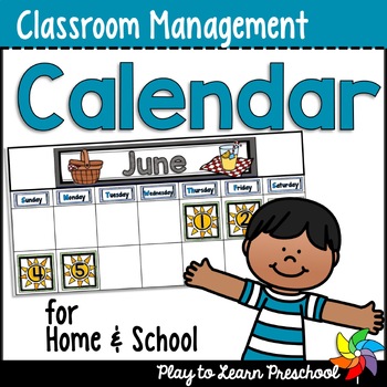 Preview of Calendar - Visual Monthly, Daily Home or School Calendar for Young Children