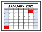 Calendar 2021 - Fully Editable