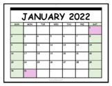 Calendar 2022 - Fully Editable