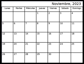 Calendar 2023 -2024 in Spanish by Tabs NA | TPT
