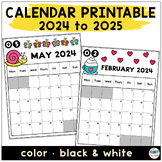 Calendar 2023 to 2024 Printable for Back to School