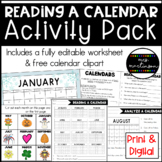 Reading a Calendar Activity Pack | Print and Digital | Goo