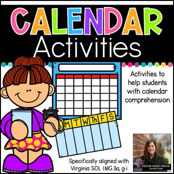 Calendar Activities (VA SOL 1.9b) by Second Grade Circus | TPT