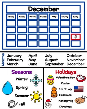 seasons chart with months