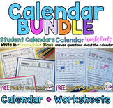 Calendar BUNDLE 2023 - Worksheets and Student Calendars