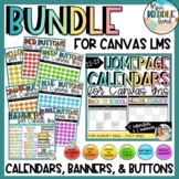 Calendar, Banner, & Button BUNDLE for Canvas LMS