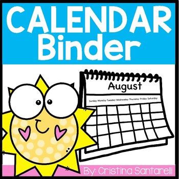 Calendar Binder by AisforAdventuresofHomeschool TpT