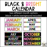 Black + Bright Calendar