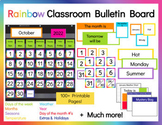 Calendar Bulletin Board Set | Rainbow Classroom Decor