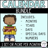 Calendar Bundle | Months, Days, Years, Numbers & Special D