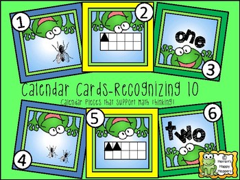 Preview of Calendar Date Cards Recognizing 10