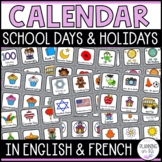 Calendar Cards Special Days  | English, French and Editabl