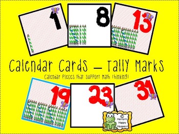 Preview of Calendar Date Cards - Tally Marks!