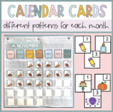 Calendar Cards with patterns | Seasonal Calendar cards