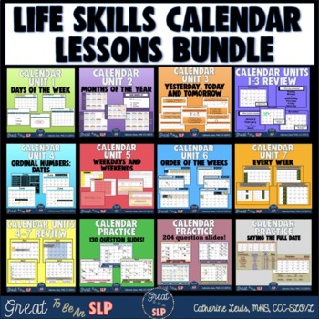 Preview of Calendar Concept Lessons Bundle