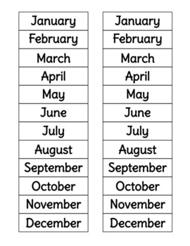 Calendar - Days Of The Week & Months Of The Year Put In Order 