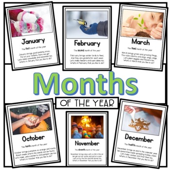 Preview of Calendar Decor Set | Months of the Year Poems | Cards & Posters |