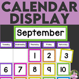 Calendar Display | Bright Classroom Decor | Printable Cale