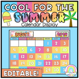 Calendar Display EDITABLE // Cool for the Summer Collection