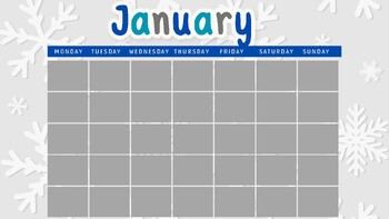 Preview of Calendar - Editable - Printable - 12 months - With Backgrounds and themed months