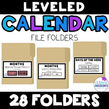 Calendar File Folders by AUsome Adolescents Shawn Scriffiano TpT