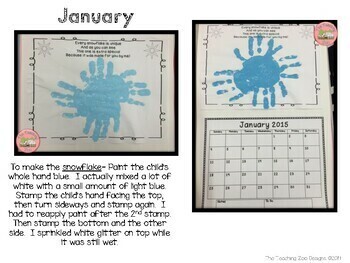 Handprint Calendar Craft with Poems (**FREE Updates Yearly!) | TpT