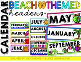 Calendar Headers - Beach Theme