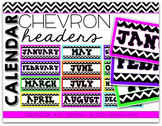 Calendar Headers - Chevron Theme