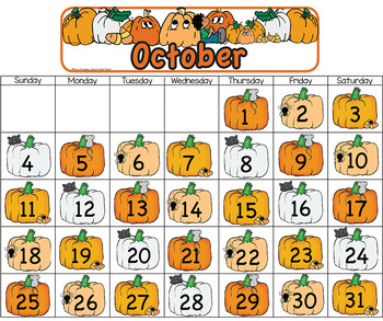 Preview of Calendar Headers and Numbers Bundle (Karen's Kids Printables and Clipart)