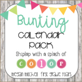 Calendar Helper Bright Bunting and Shiplap