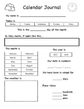 Calendar Journal 2013-2014 by Miral Patel | TPT