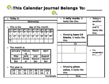 Preview of Calendar Journal - editable