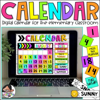 Classroom Calendar | Calendar Kit | Chunky Chevron Edition | TpT