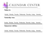 Calendar Kit designed for Centers or Velcro style